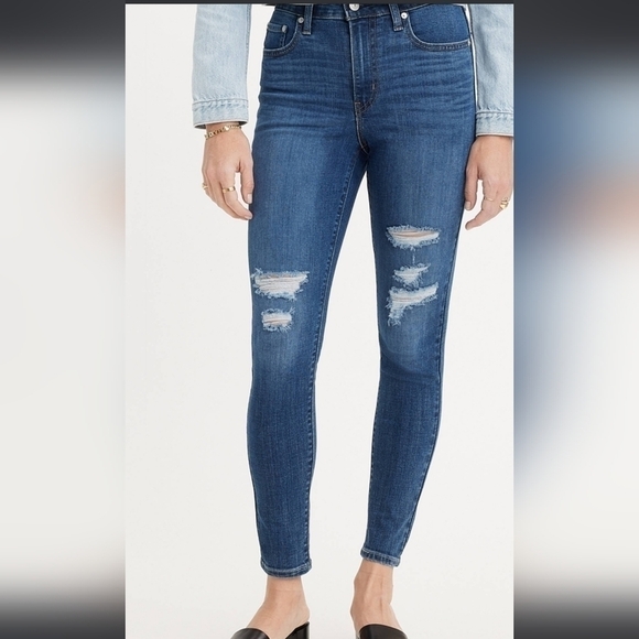 Levi's 721 High Rise Skinny Distressed Stretch Women's Jeans Size 32x32 - Picture 2 of 16